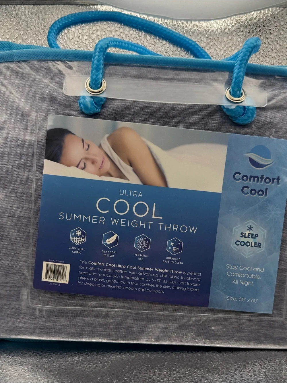 Ultra Summer Weight Throw - Blue